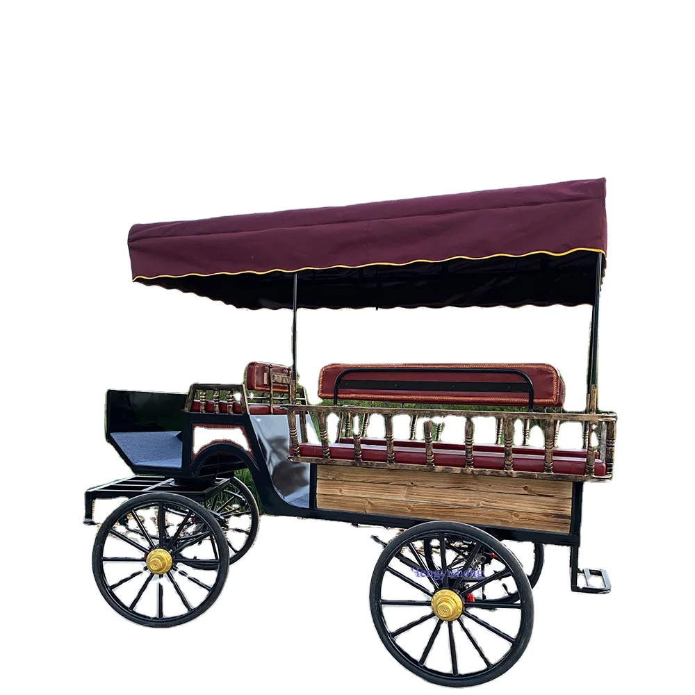 Outdoor Sightseeing trolley/event Limousine/wooden horse buggy