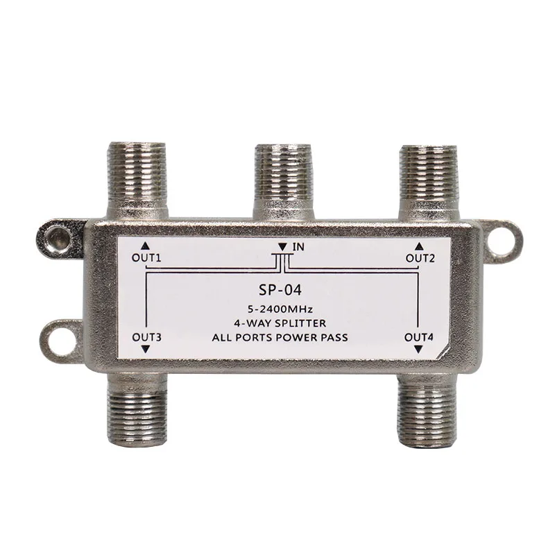 Softel 5-2400MHz 4 Way Indoor Satellite Splitter