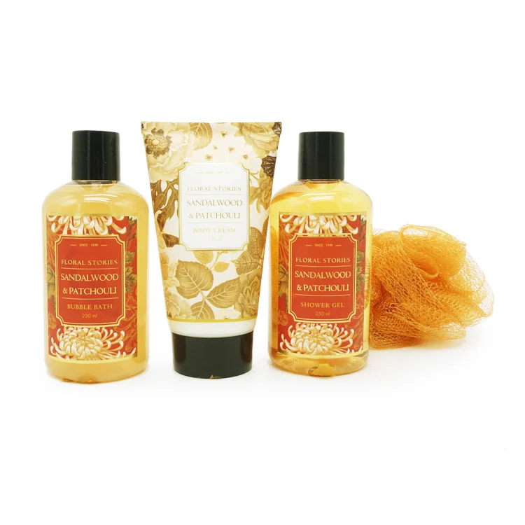 Floral perfume bath bubble and smooth shower gel bath gift sets moisturizing bath body lotion spa set for home spa travel care