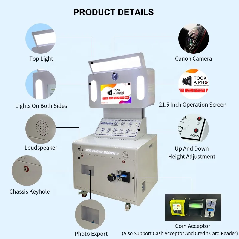Self Service Vending Machine Photobooth Selfie Korean Photo Booth Kiosk Photobooth/Photobooth Tent/Party Photobooth