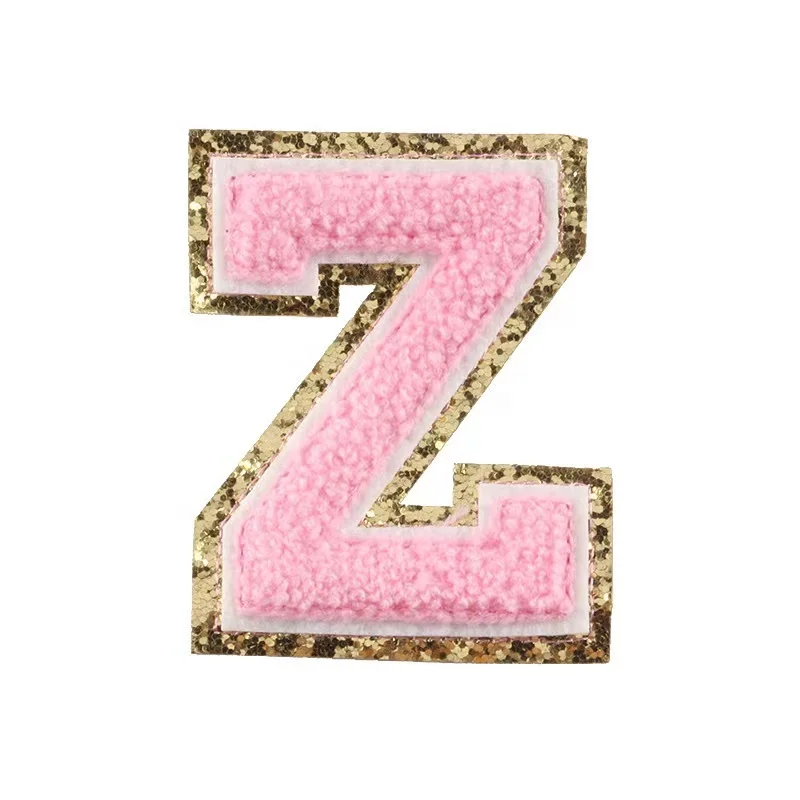 Letter Patch Iron On Chenille A - Z Repair Patches Alphabet Sewing Appliques Clothing Badges Initial Letter Patches