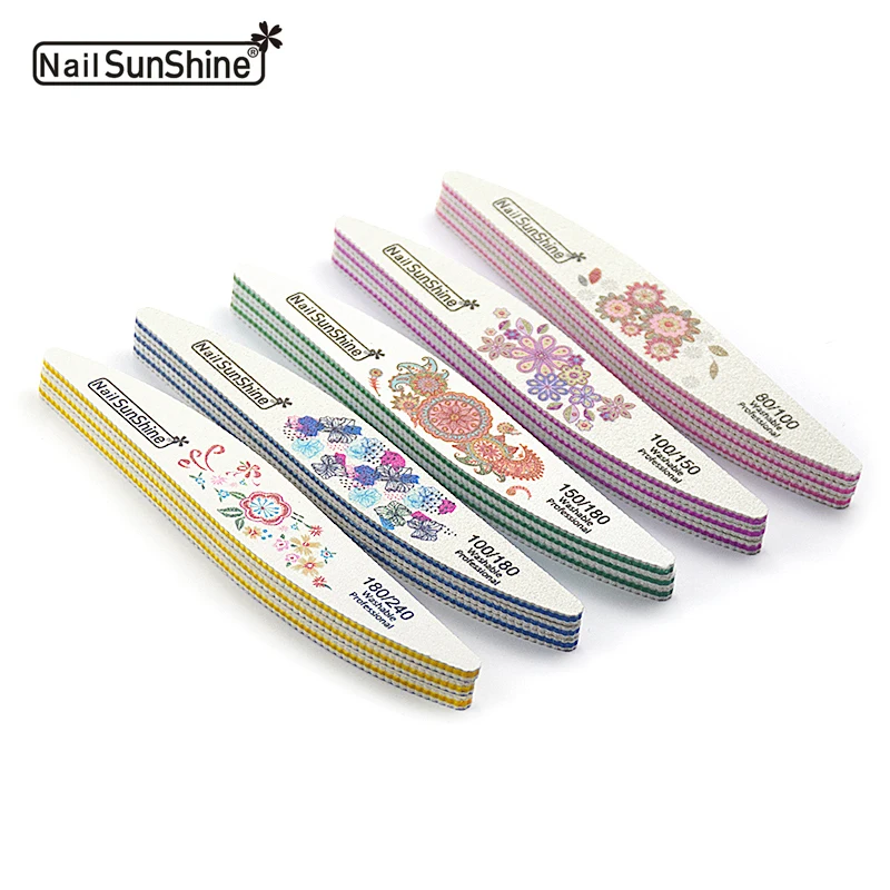 Washable Korea Japanese Quality Professional Custom Private Special 2- sided Emery Board Sanding Nail Files