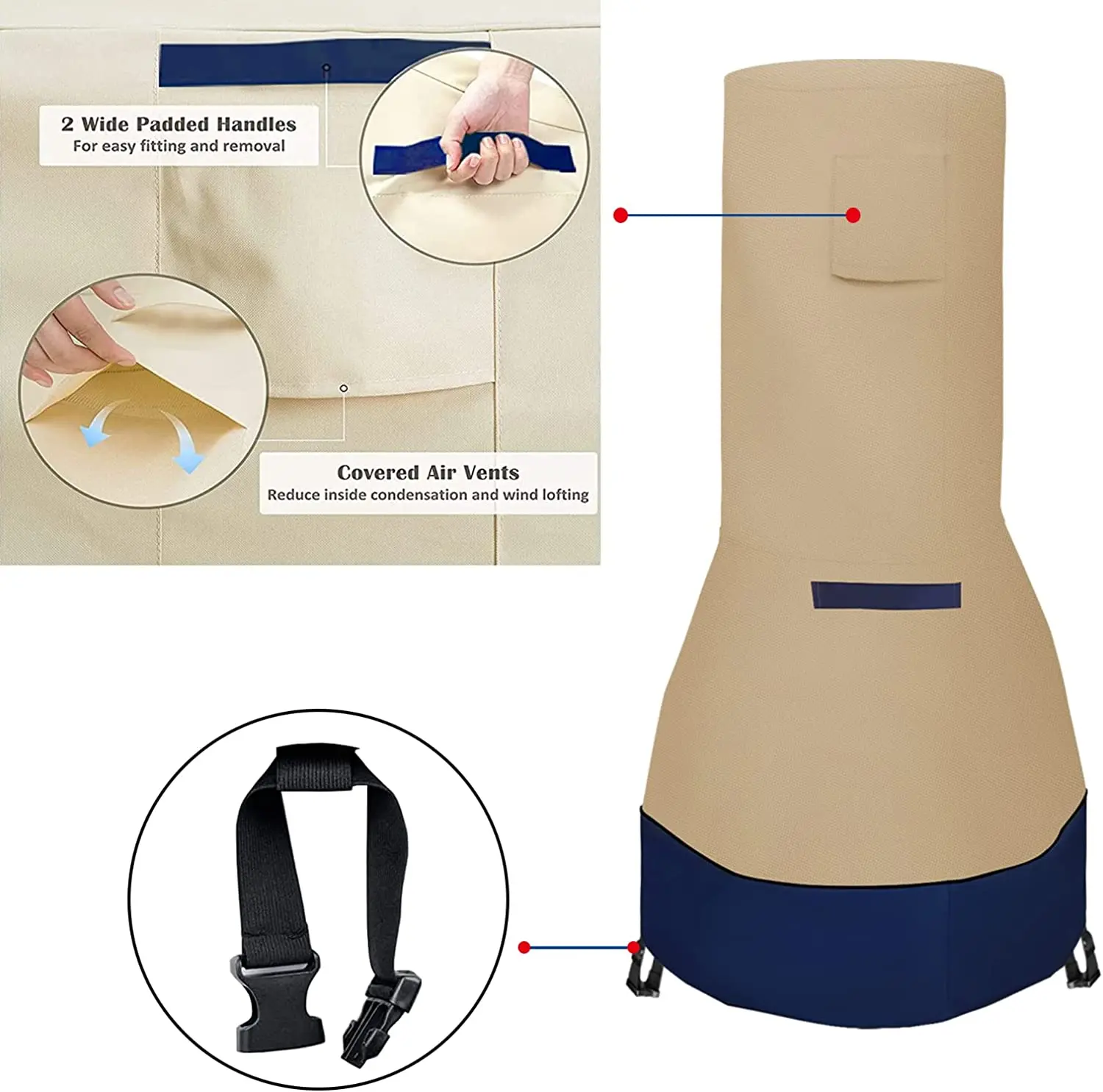 Patio Waterproof Chiminea Cover Durable Polyester Material Chiminea Cover Uv Protective For Garden Backyard Chiminea Cover