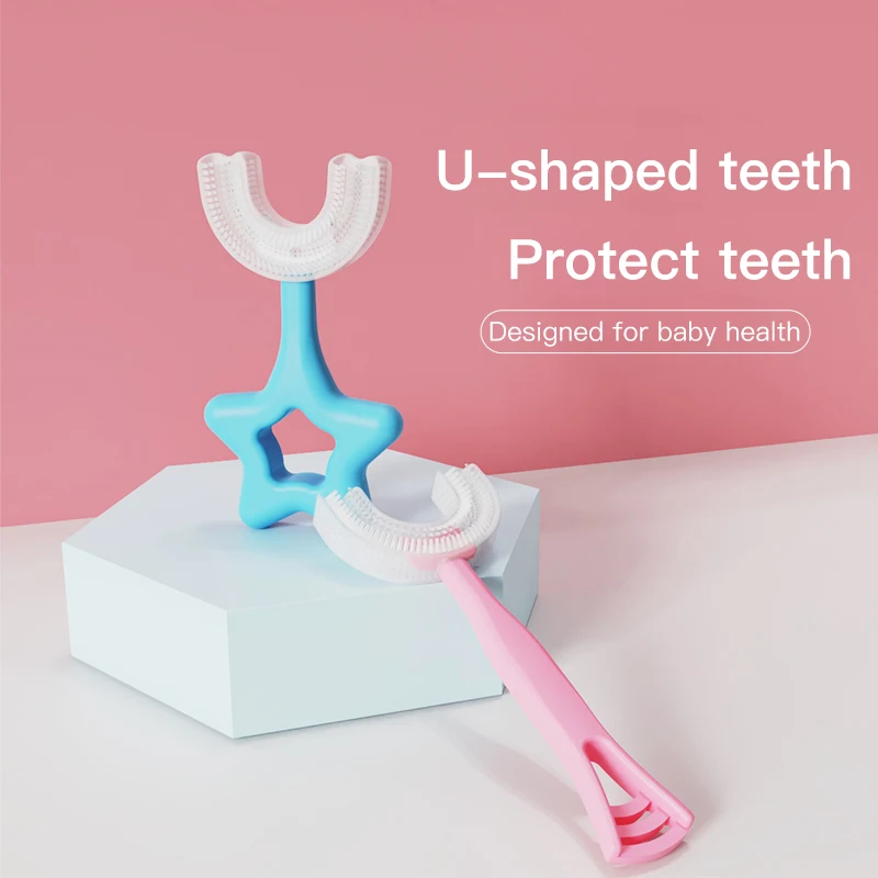  NEW USB Rechargeable 360-degree U shaped children kid electric Silicone
