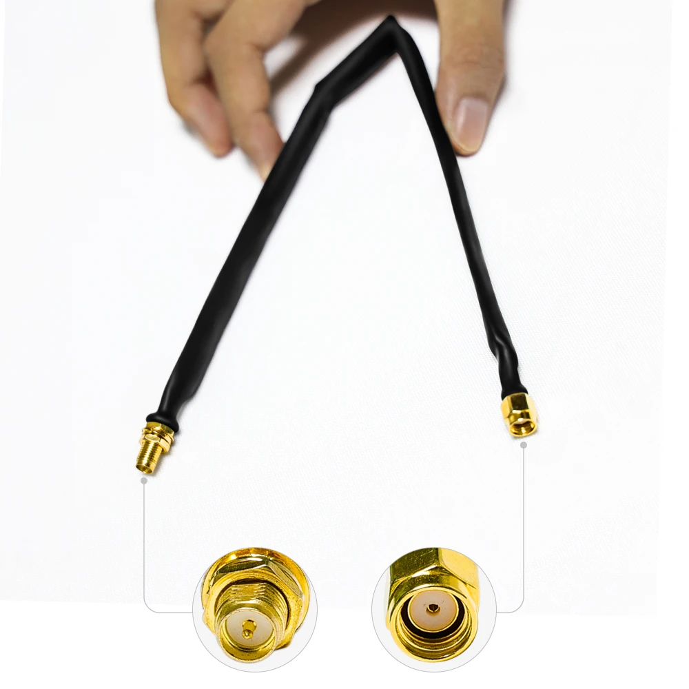 Passthrough Flat Cable RP SMA Male to RP SMA Female Flat Cable Coax Extension Window Flat Ribbon Cable