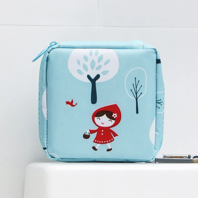 Wholesale cute girl sanitary napkin storage bag Tampons organization storage bag cosmetic makeup storage bag