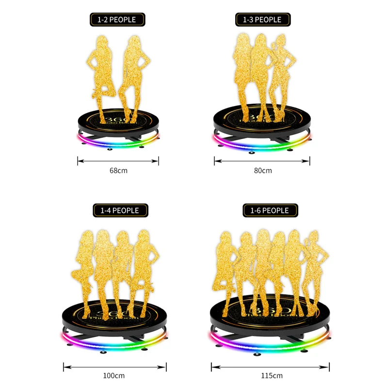 new adjustable photobooth party 2022 360 photo booth 100cm 360 photo booth metal material mirror 360 photo booth glass 100cm