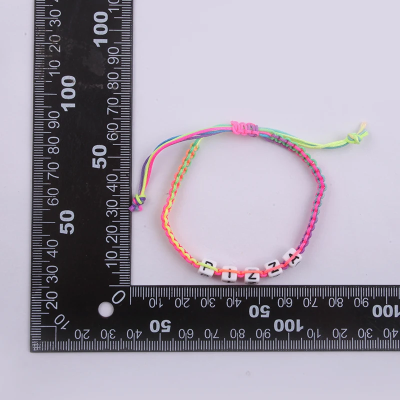 JOJO Wholesale Custom Factory Cheap Outing Play Letter Knitted Kids Knot Cuff Bracelet