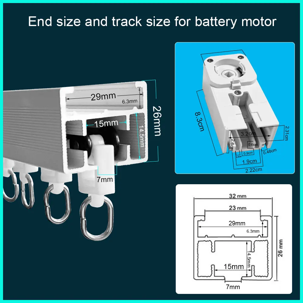 Lifelibero 80KG Load Wifi Smart Motorized Electric Curtain Track and Curtain Motor System Kits Automatic Villa Curtain Opener