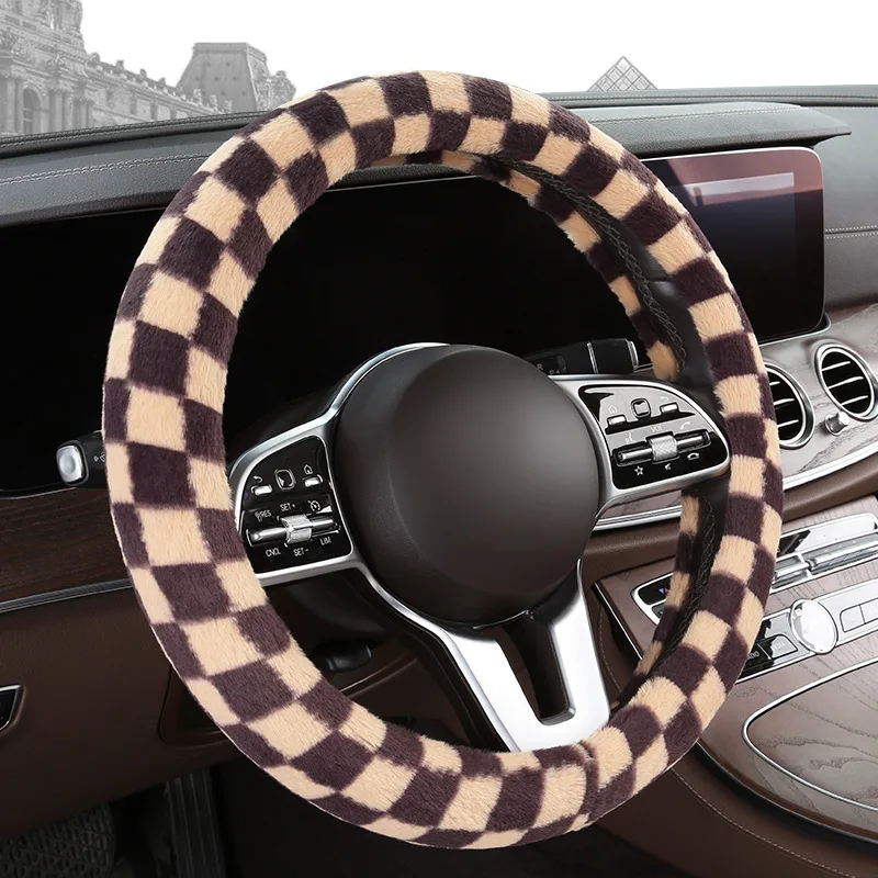 Best-selling winter universal grip car accessories steering wheel cover for women