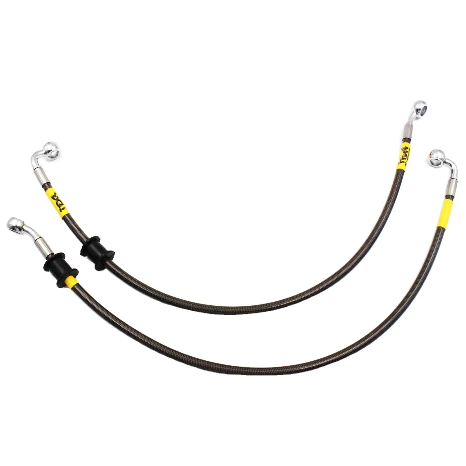 DOT Approved Japanese car Motorcycle Front Rear black PVC cover 304 Stainless Steel wire braided Banjo End Brake Hose Line Kits