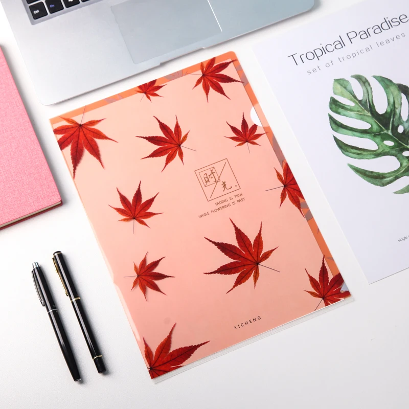 Wholesale A4 Size Plastic PVC PP File Folder L Shape File Folder for Office School