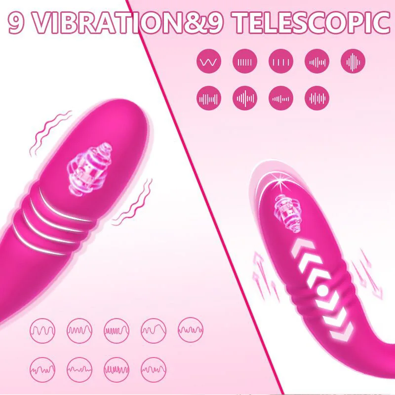 Thrusting Remote Control Butt Plug Anal Sex Toy With Vibrating and Thrusting Modes Prostate Massager For Male and Female