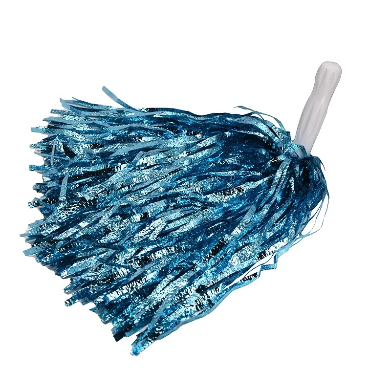 Wholesale Cheerleading Metallic Embossing Fluffy Cheer Pom Poms Team Spirits Pompoms
