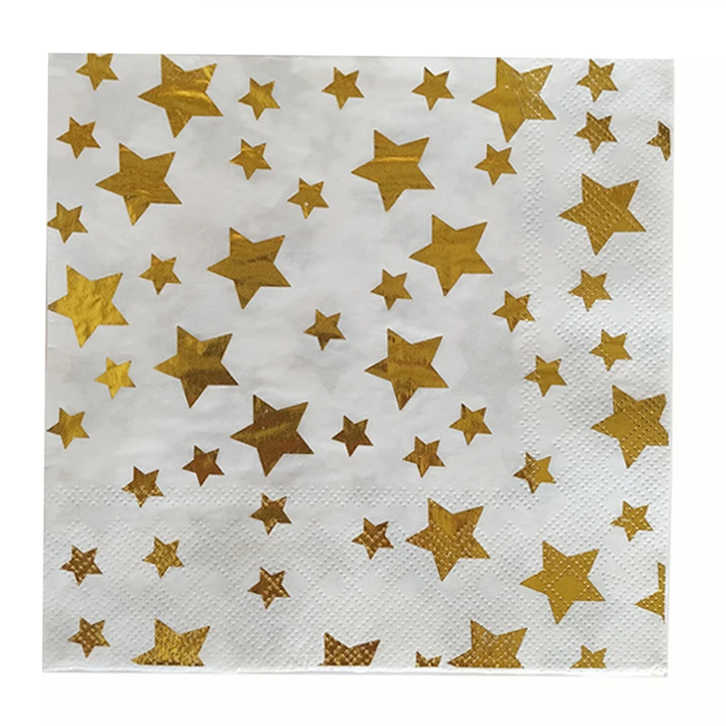 Disposable Delicate Party Customized Logo Serviettes Paper Tissue Christmas Party Napkin