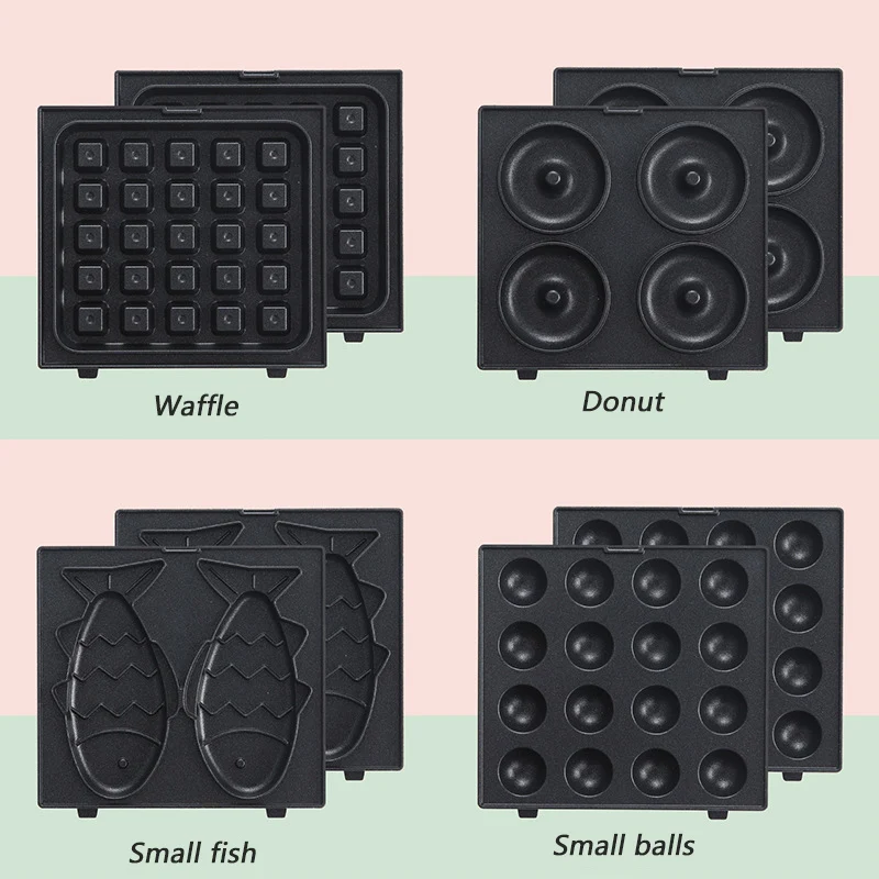 Multi-function Snack Food Machine 4 In 1 Breakfast Grill Toasted Making Sandwich Maker Waffle Maker