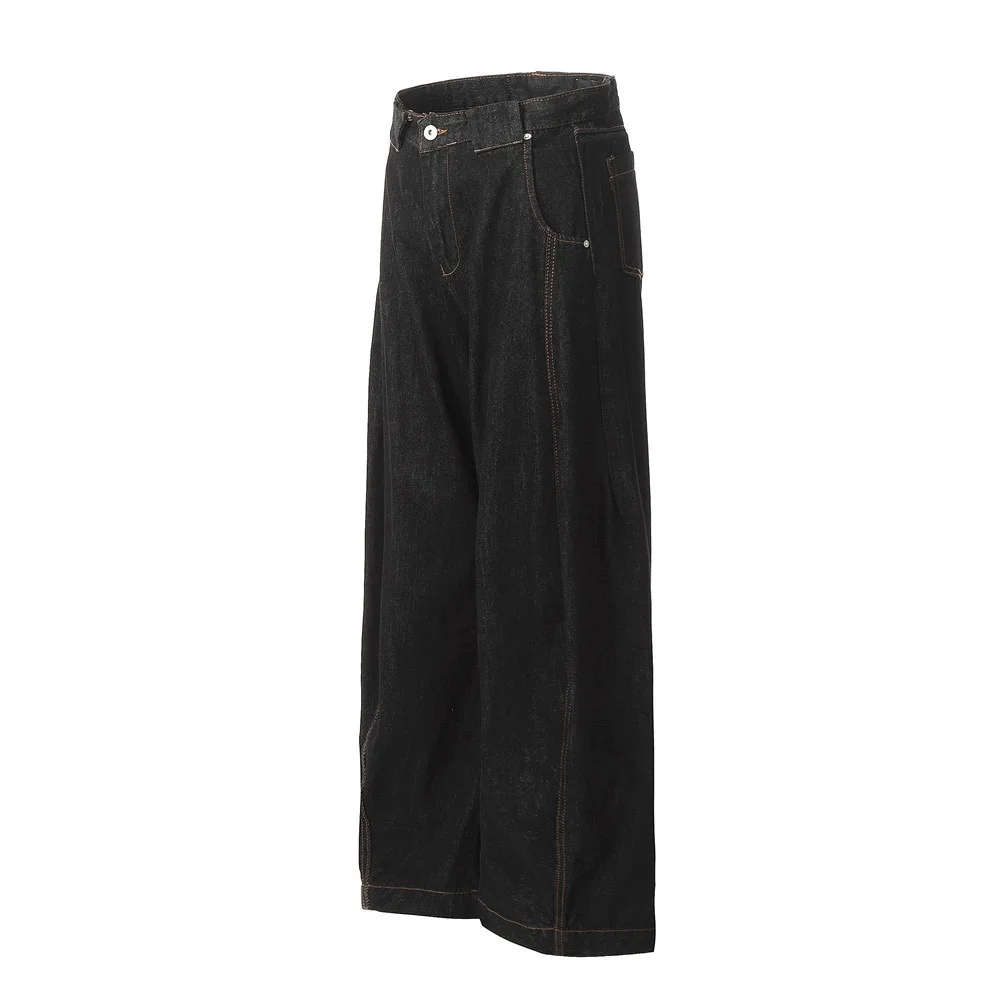 High Quality Vintage Custom Manufacturer Cotton Heavy Baggy Italian Raw Wide Leg Japanese Selvedge Bootcut Denim Jeans Men