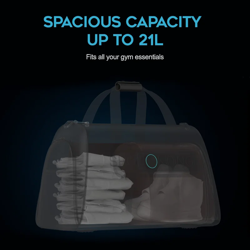 TOHUGS Ergonomic Sports Crossbody Bag with Ion Purification Technology Zipper Closure Sterilization Deodorization Functions