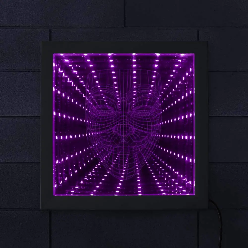 Decorative Infinity Mirror Top 800x600mm Wall Mounted Lighted Mirror RGB Illuminated Bathroom Led Lighted Magic 3D Wall Hanging