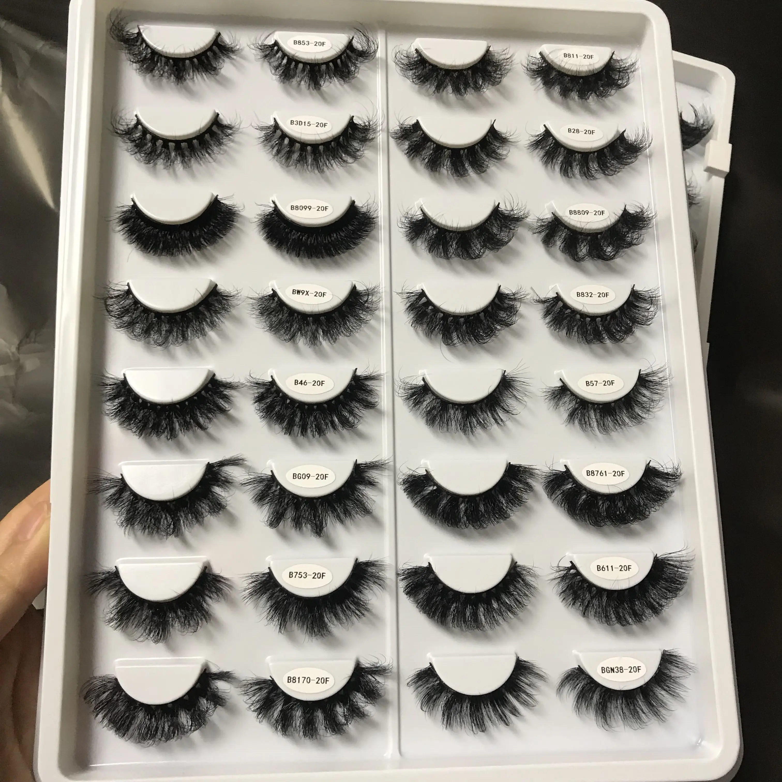 wholesale Private Label 5d fluffy russian lashes strip 3d faux mink 15mm russian lashes d curly natural false mink eyelashes