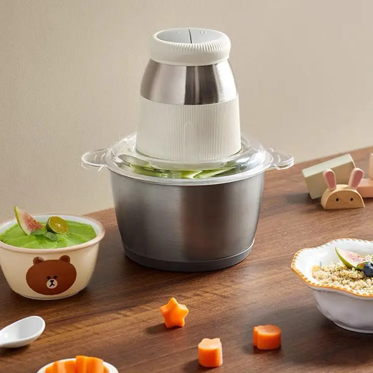 Household Meat Grinder Multifunctional Stainless Steel Electric Handheld Large Capacity Cooking Auxiliary Food Stuffing Machine