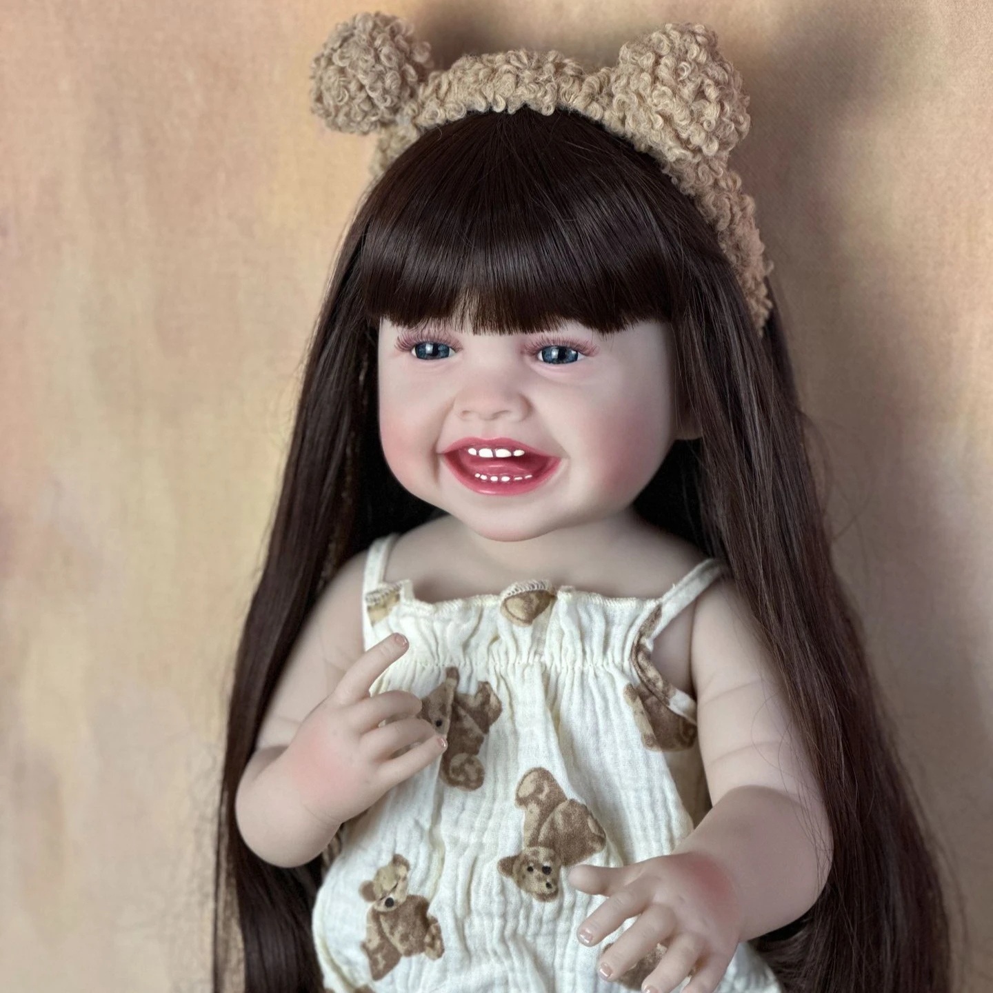 Bebe Reborn Grande Con Pelo Largo Gemelos Las Reborn Toddler Newborn Babi Twins Doll 22Inch