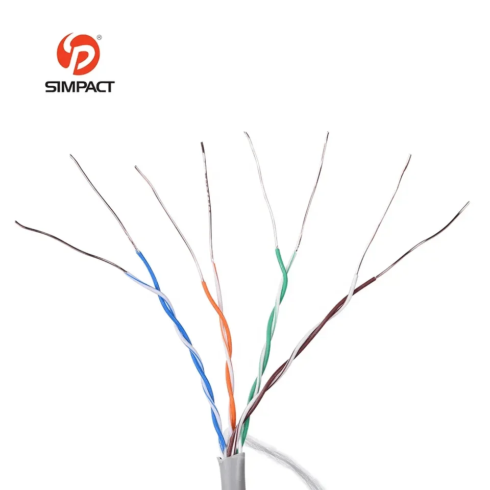 Simpact supply 4 pairs utp/ftp/sftp cat5e cat6 utp cable 24awg network lan cables ethernet cable cat5e one roll