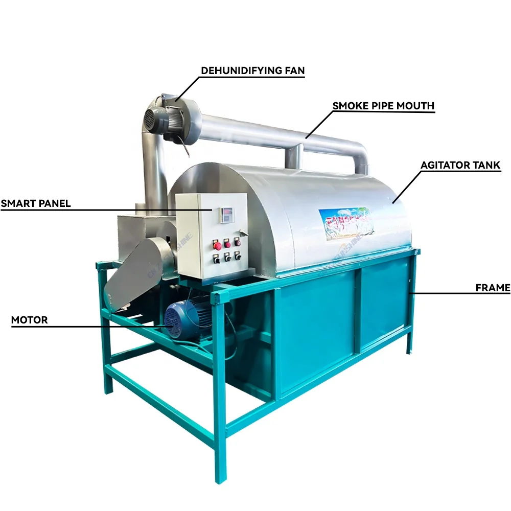 Farm Industry Usage Seeds Frying Drying Drum Machine/Stainless Steel Durable Custom Roasting Equipment