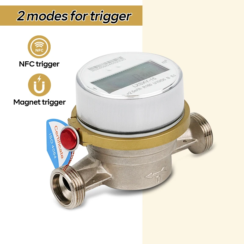 Digital remote single jet class c amr lorawan water meter dn15 brass
