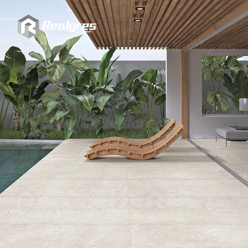 Realgres Beige Marble Porcelain Paver 2cm Thick Tile Outdoor Patio Non-slip Porcelain Floor Tiles for Garden