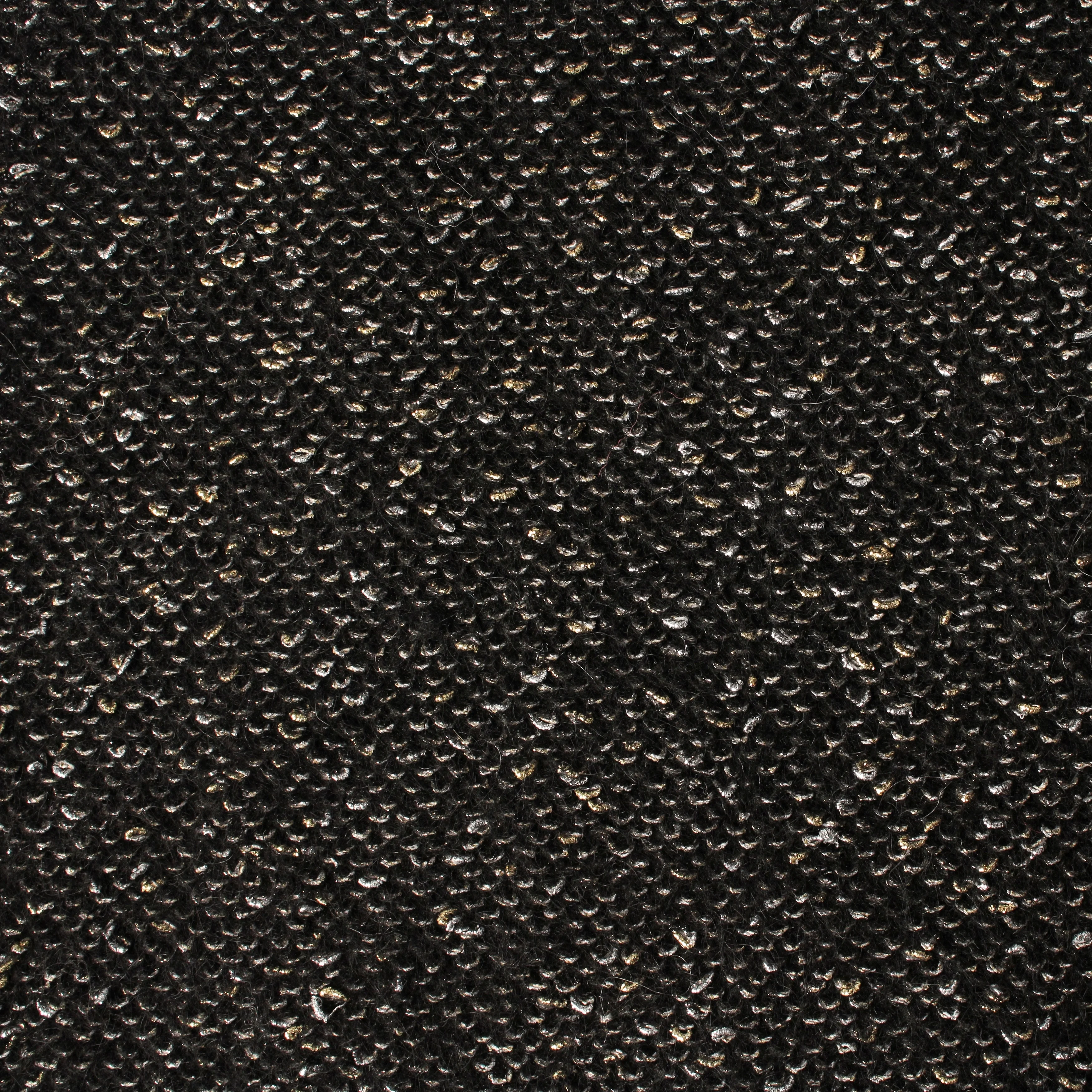 Best Seller Scales Fashion Style Black Color Shinning Silver Thread Alpaca Mohair Wool Blended Fabric for Dress Suit Coat