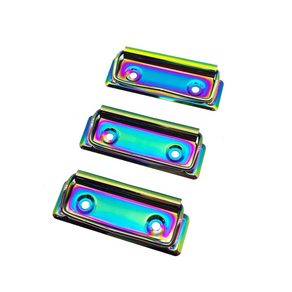 Офисные канцелярские принадлежности 70 мм 100 мм 120 мм зажим для меню из нержавеющей стали зажимы для доски металлический зажим радужного цвета