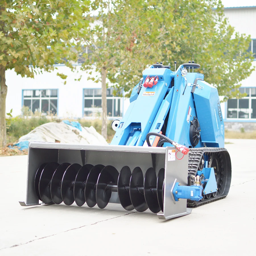 Ce Approved Farmland Mini Skid Steer Loader With Trench Backfiller