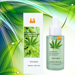 Customizing safety hemp leaf soothing solution acne whitening serum natural product certification