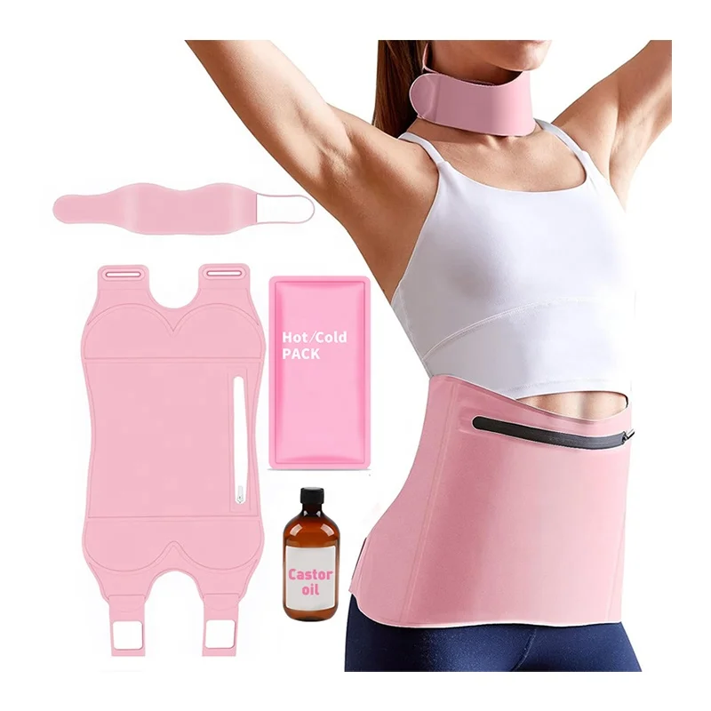 Famicheer castor oil pack wrap caster oil compress castor oil pack wrap organic cotton