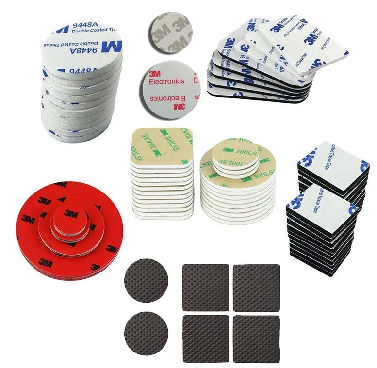 Factory 3m Adhesive Customized Sticker Foam Tape Round Square Rectangular Die-cutting Double-sided Foam EVA Sticker Pad Tape