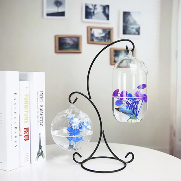 Creative Hanging Aquariums Fish Tanks Table Decoration Small Fish Tank Transparent Glass Fish Tank