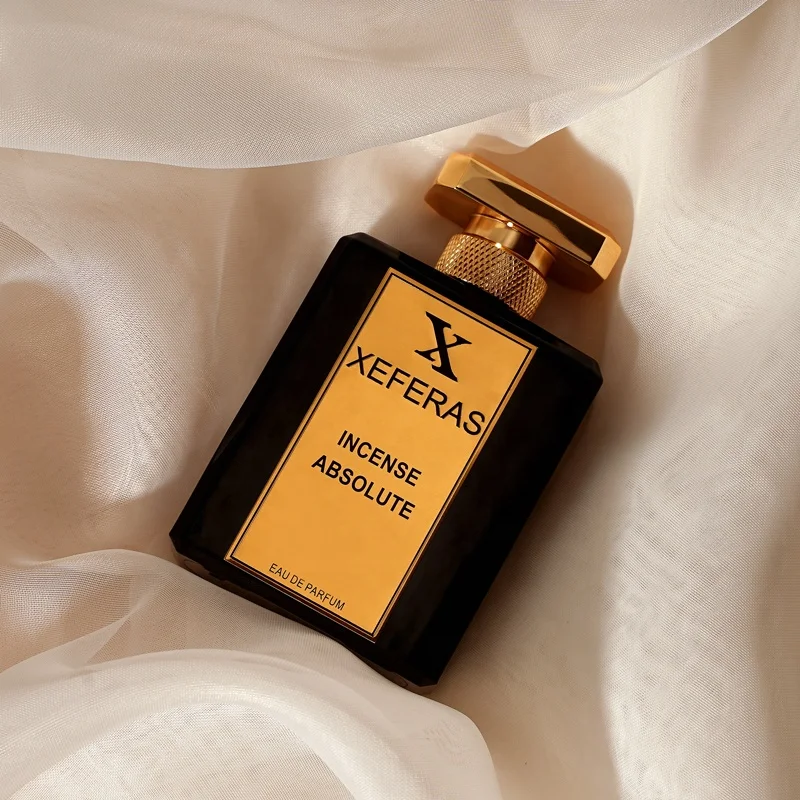 100ml Empty Black Luxury Beautiful High Quality Square Shape Spray Eau De Parfum Glass Packaging Bottle