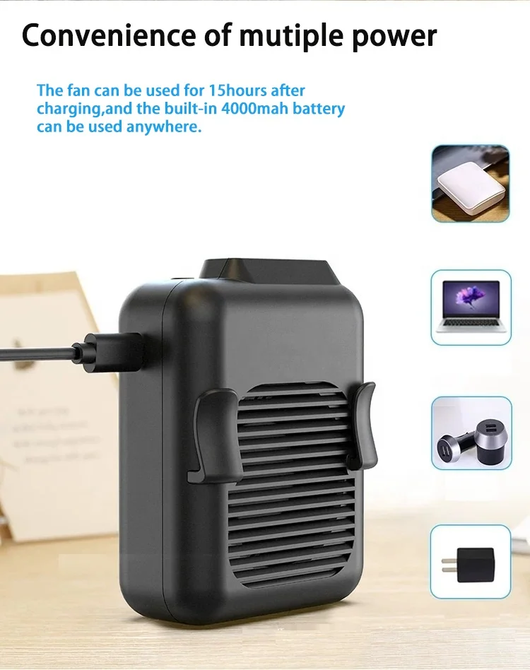 Настольный мини-вентилятор usb электрический портативный спортивный для зарядки аккумулятора большой воздух туман подвесной пояс