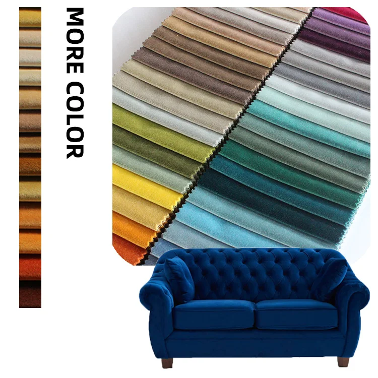 Hometextile 100% Polyester knitting holland velvet sofa fabric Waterproof upholstery holland velvet fabric for sofa furniture