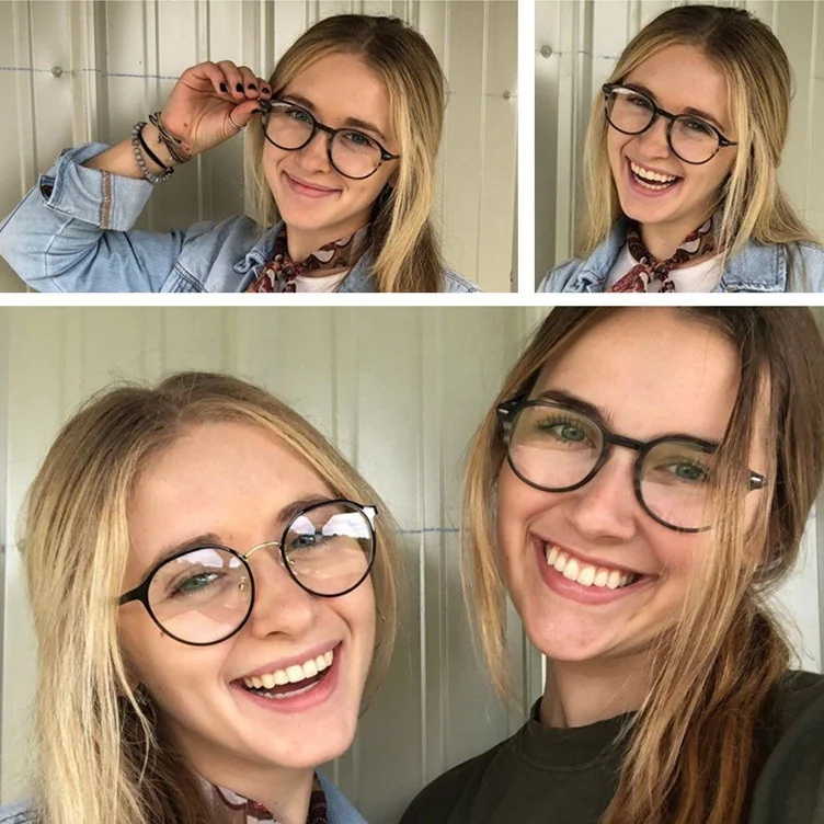 BT4305 Italian Eyewear Unisex Round Retro Acetate Eyeglasses Frame for Prescription Lens Eye Glass