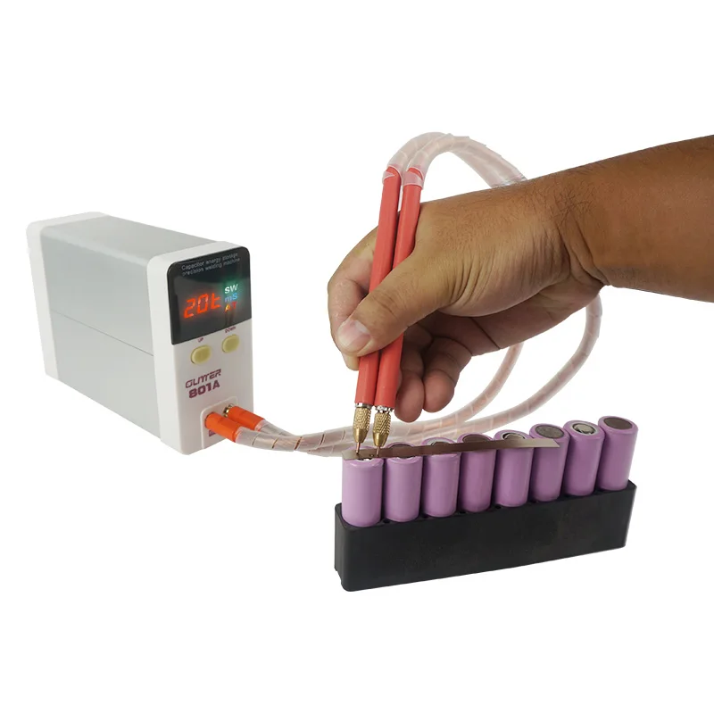 801A 18650 Battery Pulse Spot Welding Machine Hd Digital Display Portable Capacitor Spot Welder with Mobile Phone Weld Fixture