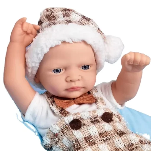 Cheap and Fine Newborn Baby Dolls Silicone Cute Soft Fashion Reborn With Xmas Clothes 40cm Toys Kid DIY