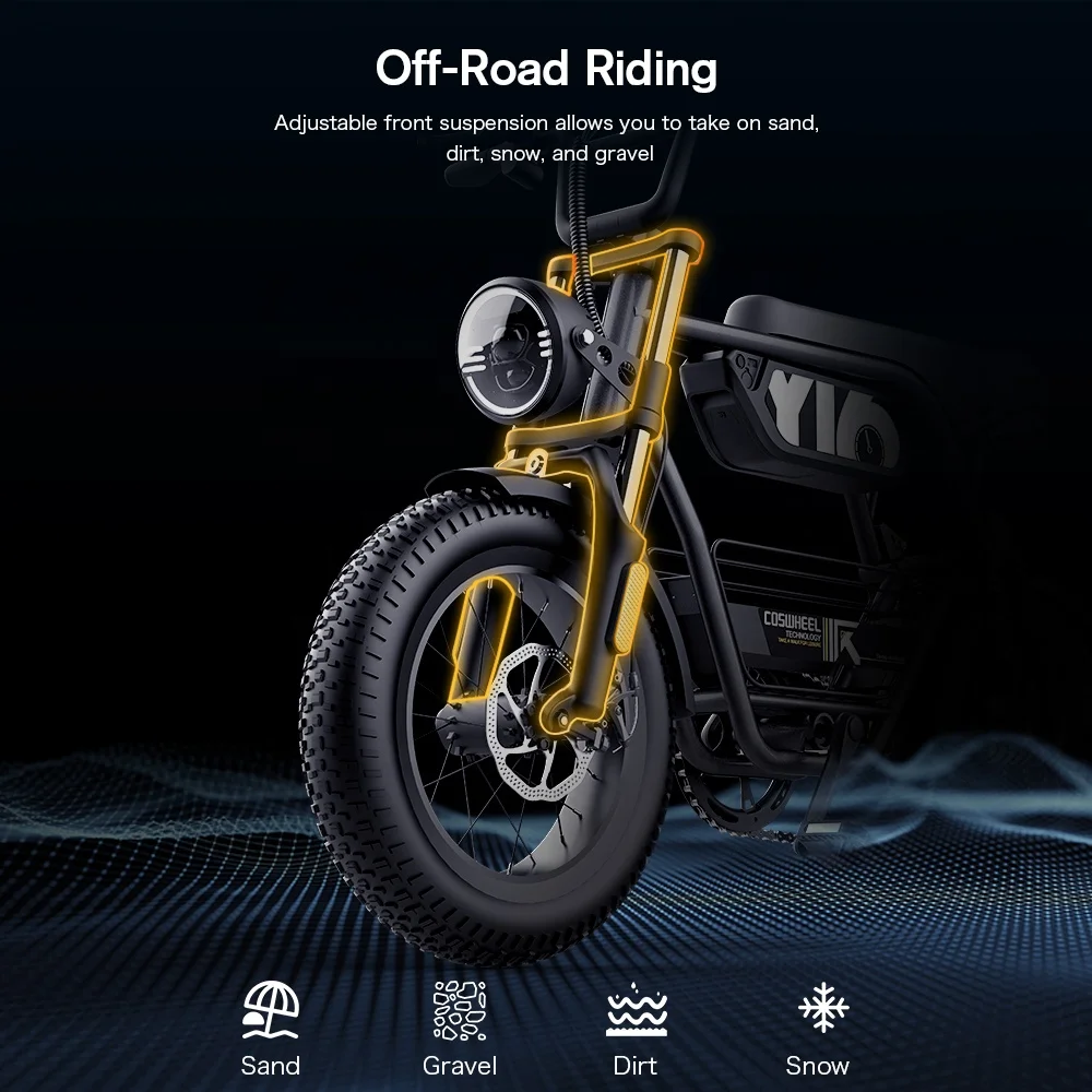 Электрические велосипеды 48 В 750 Вт 45 км/ч Ebike 16 дюймов 1000