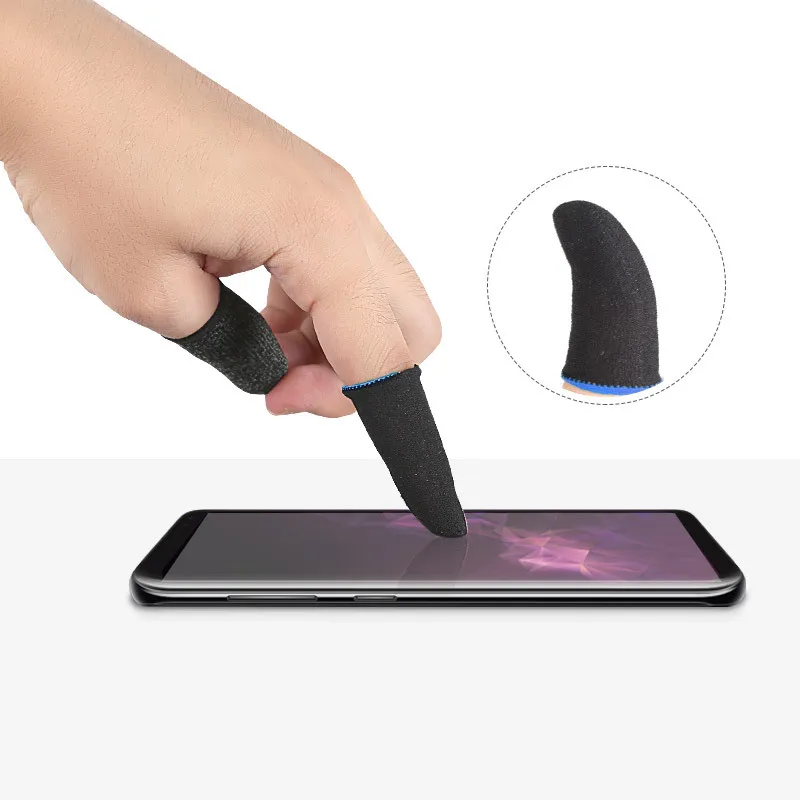 Anti-Sweat Fingertips Touch Screen Finger tips gaming finger sleeve for pubg gamerock Accessories