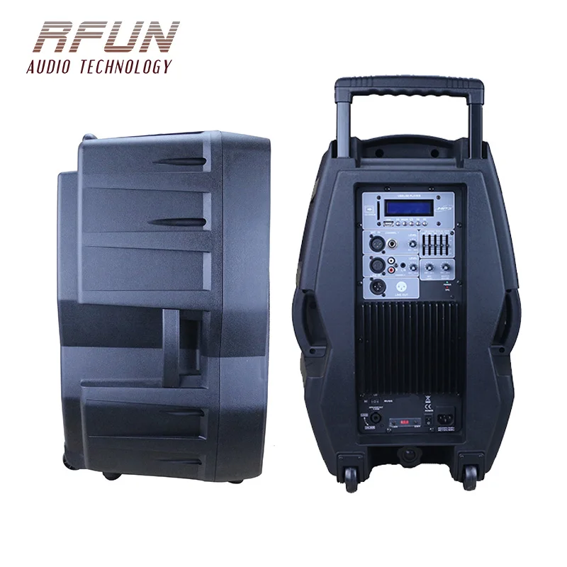 
Satisfying service 2 way active speakers 180 W 12 inch box portable speaker trolley with wheels 