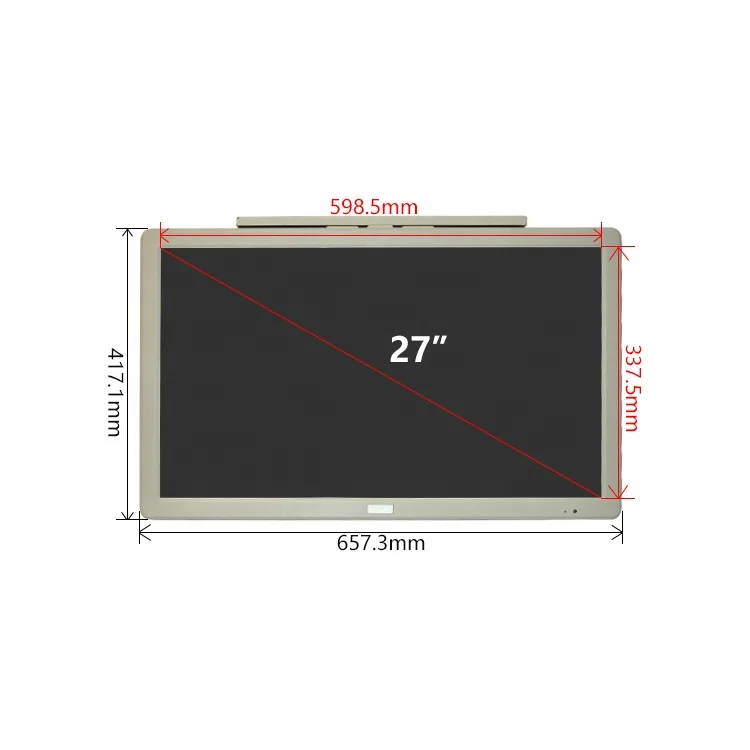 27inch Bus Coach Ceiling Wall Mounted Monitor Fixed Advertising Information Video Picture Player DC12-24V 1 Video Input