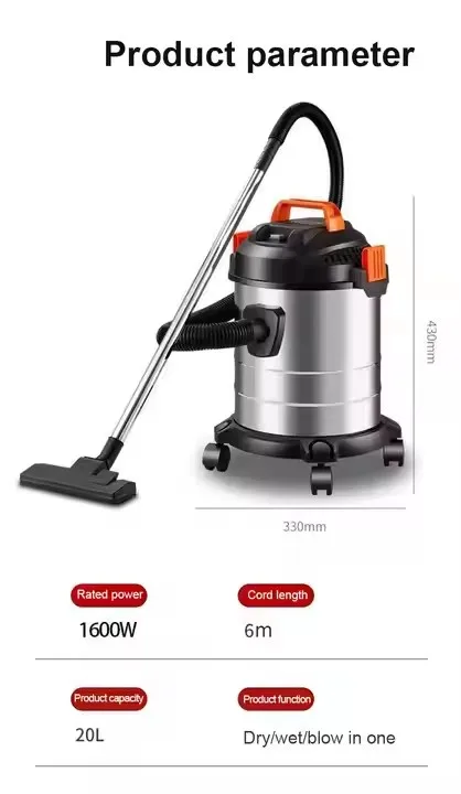 High-Power Electric Indoor Dry-Wet Dual-Purpose Vacuum Cleaner Commercial Domestic Car Wash Sewing Decoration Water Suction