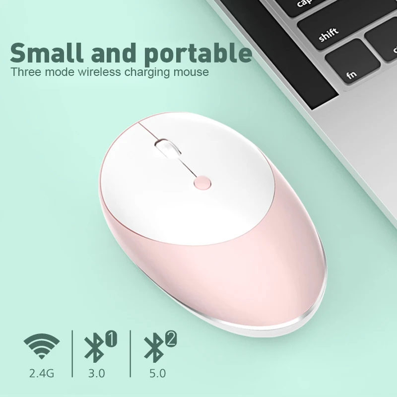 Flat Ultralight Lightweight Computer USB 2.4G Optical Mini Cordless Silent Slim Rechargeable Wireless Mouse