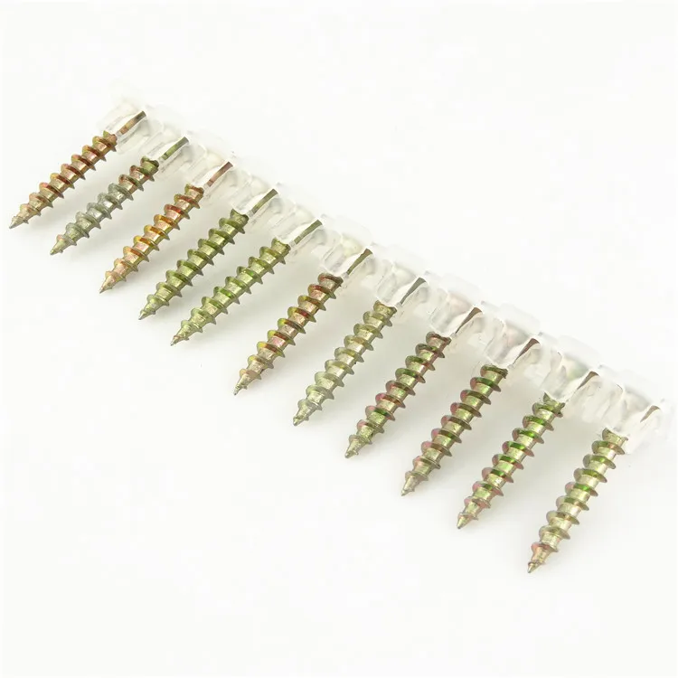 Carbon Steel Bugle Head Collated Screw Furniture Screw Drywall Screw With Plastic Strip Chain Belt